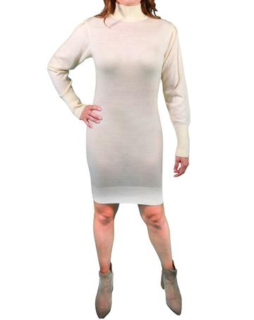 AREA STARS | Puff Sleeve Sweater Dress in Ivory | Haverdash