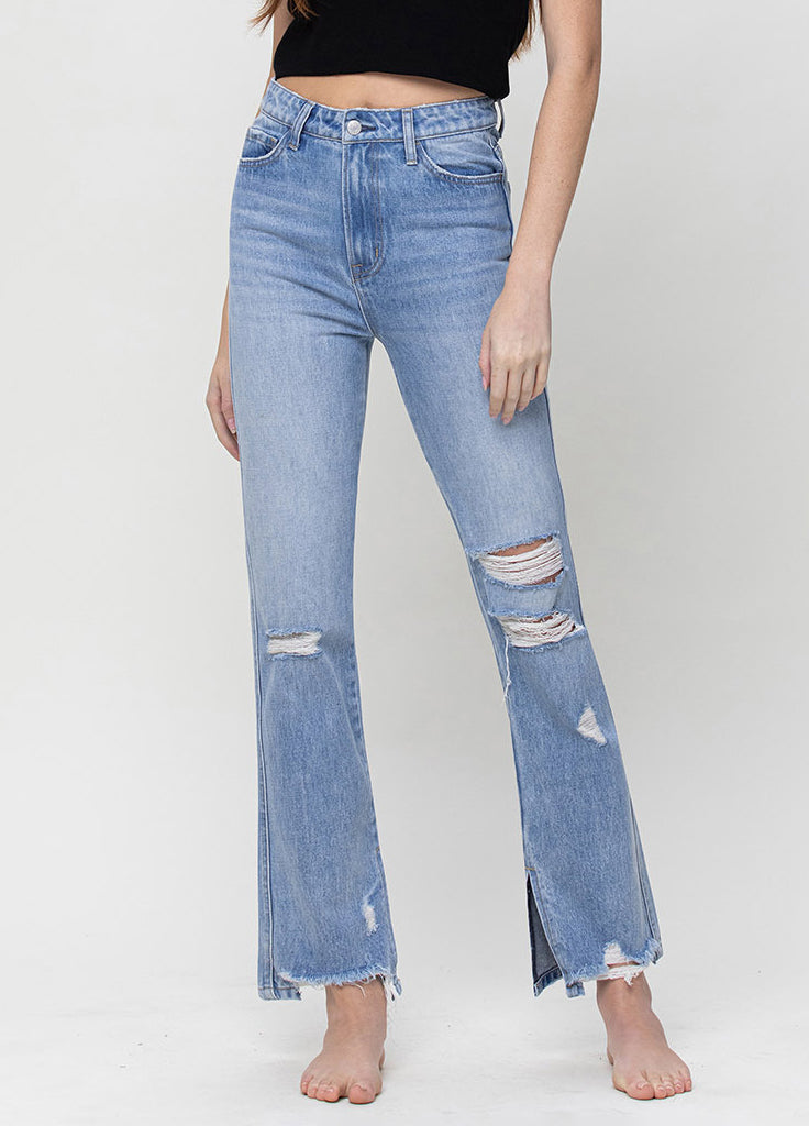 Vervet | Super High Rise Slit Ankle Jeans | Haverdash