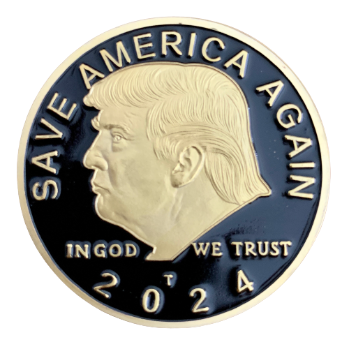 Trump 2024 "Save America Again" Gold Coin Patriot Powered Products