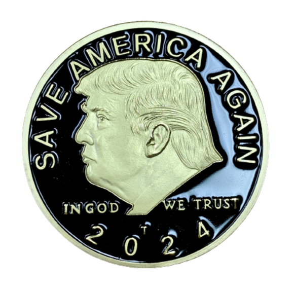 Trump 2024 "Save America Again" Gold Coin – Patriot Powered Products