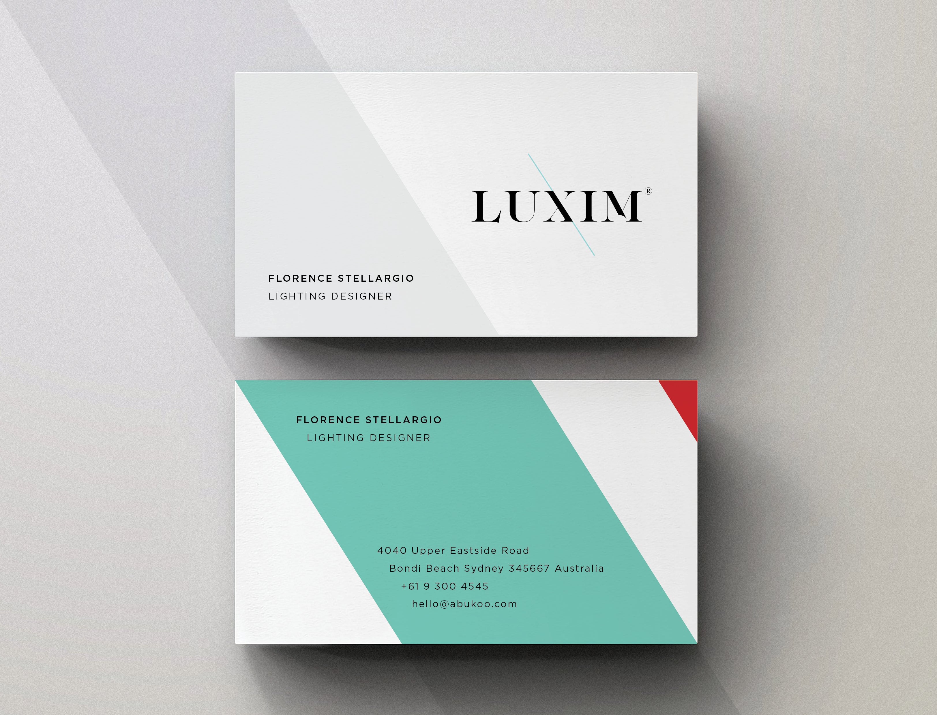Minimal Business Card Design for LUXIM - Cuba Gallery