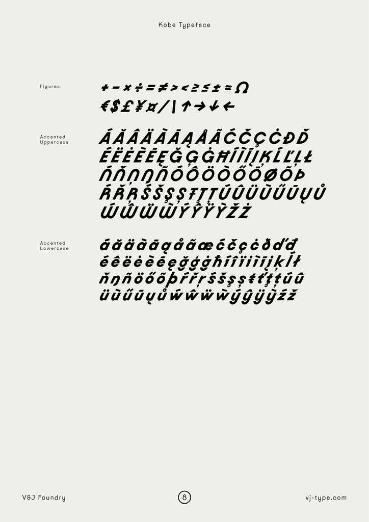 Kobe Font Design - VJ Type