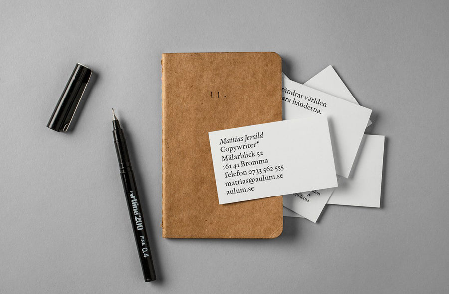 minimal typographic Business Card Mattias Jersild