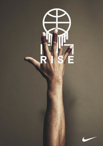 nike rise typography design