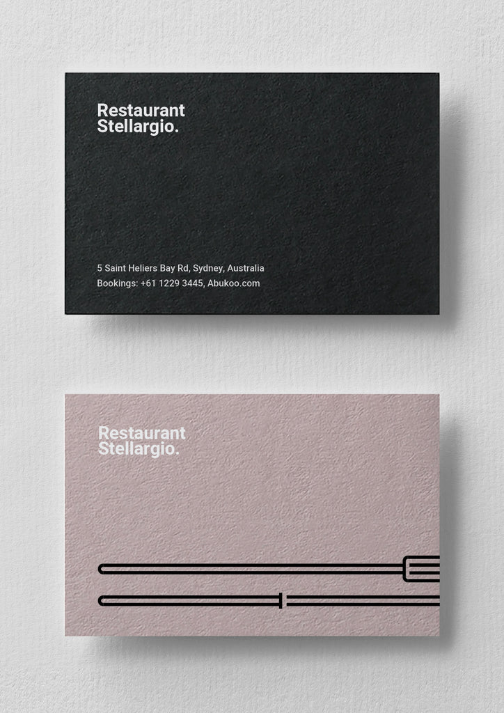 Minimal Business Card | Restaurant Design
