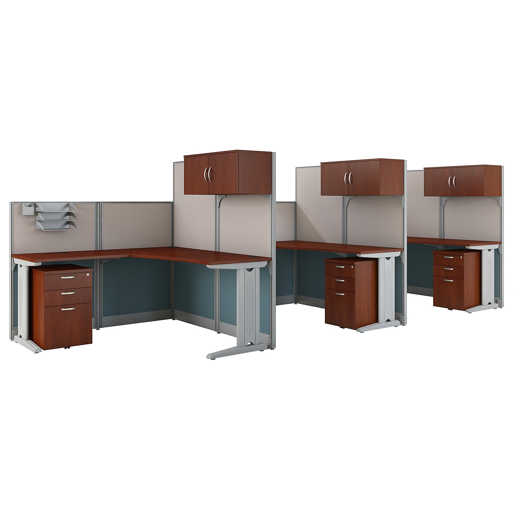 Bush Business Furniture Office in an Hour 3 Person L Shaped Cubicle Wo –  LPS Office Interiors