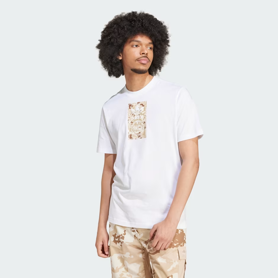 Camo Label Tee - White | adidas Condition:جديد >> Machine washable at 30