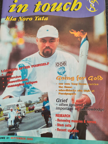 Front cover of the NZ Muscular Dystrophy Association's magazine for the Sydney 2000 Olympics