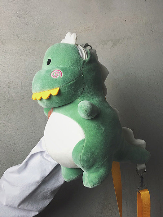 dinosaur plush bag