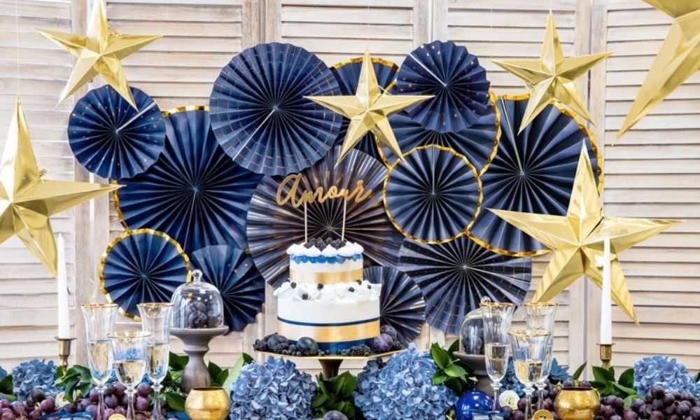 Navy and Gold Party Decorations I New Year's Eve Party Decorations I My Dream Party Shop