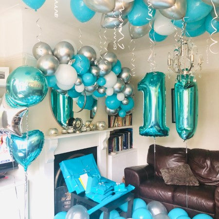 tiffany blue balloon arch