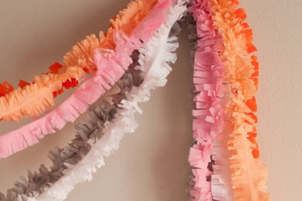 Crepe Paper Roll Decorations