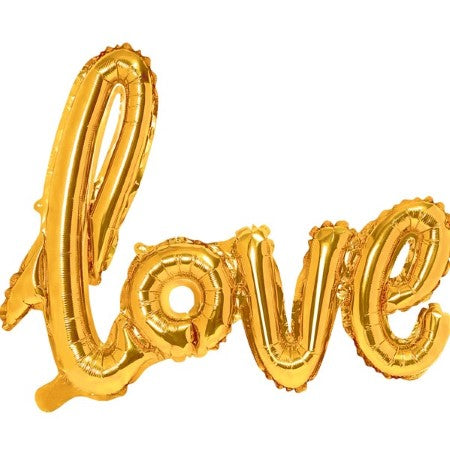 giant gold love balloons