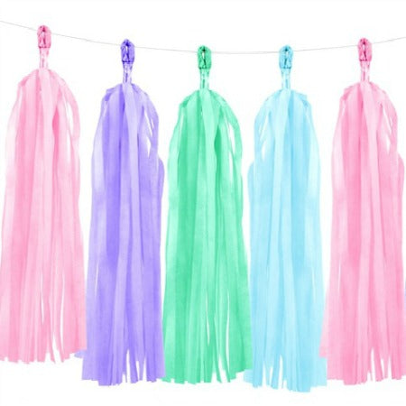 pastel tassel garland