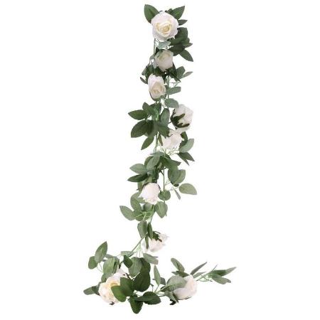 artificial white roses