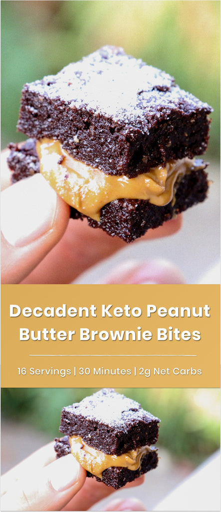 Decadent Keto Peanut Butter Brownie Bites
