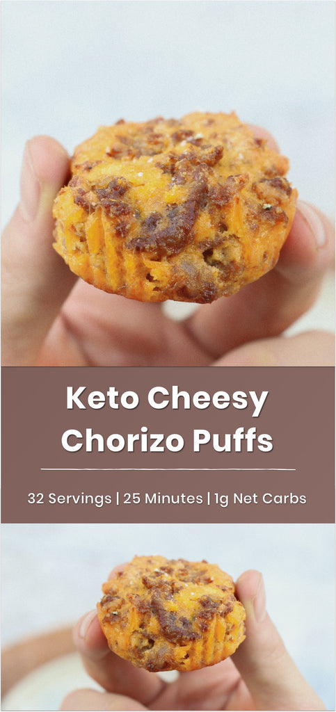 Keto Cheesy Chorizo Puffs