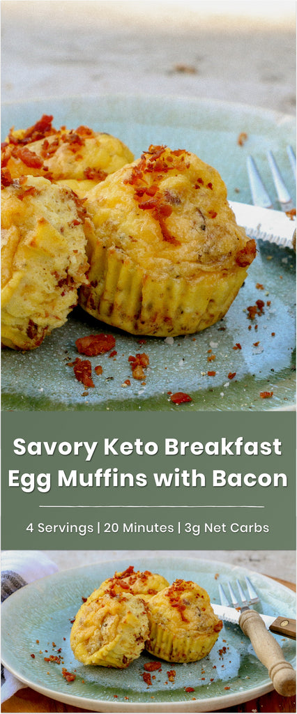 Savory Keto Breakfast Egg Muffins with Bacon