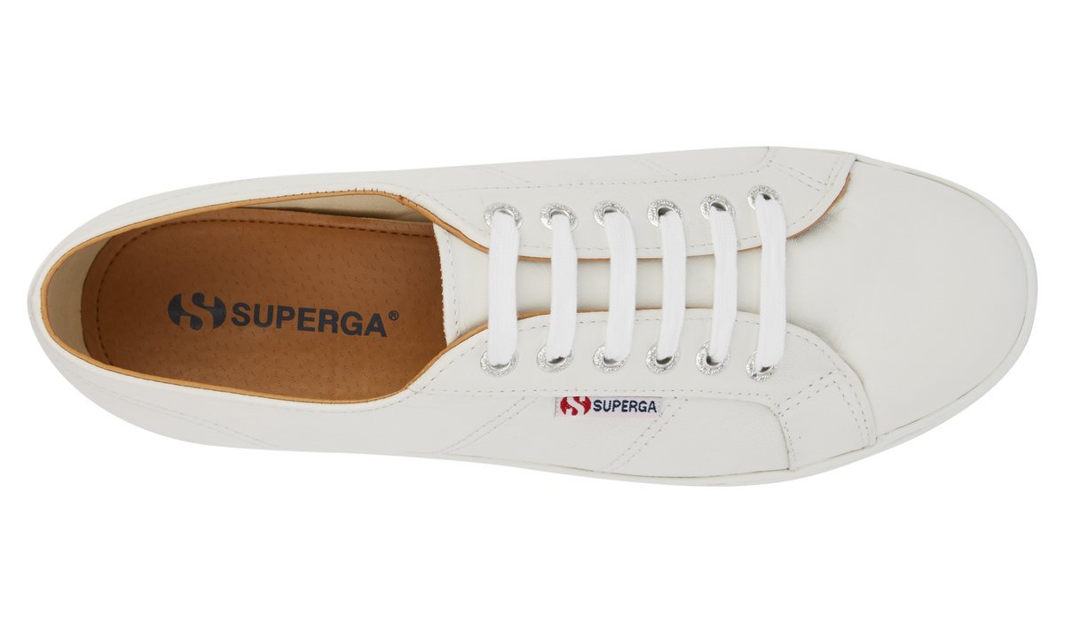 womens 2730 platform sneakers in white nappa leather