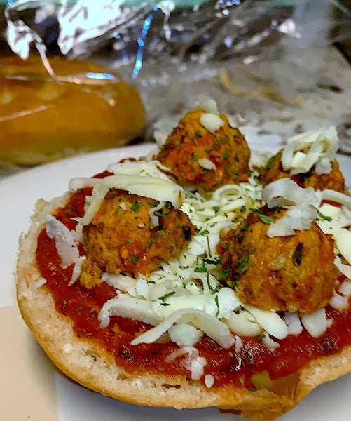 Mini Meatball Parm on Thumb Bread