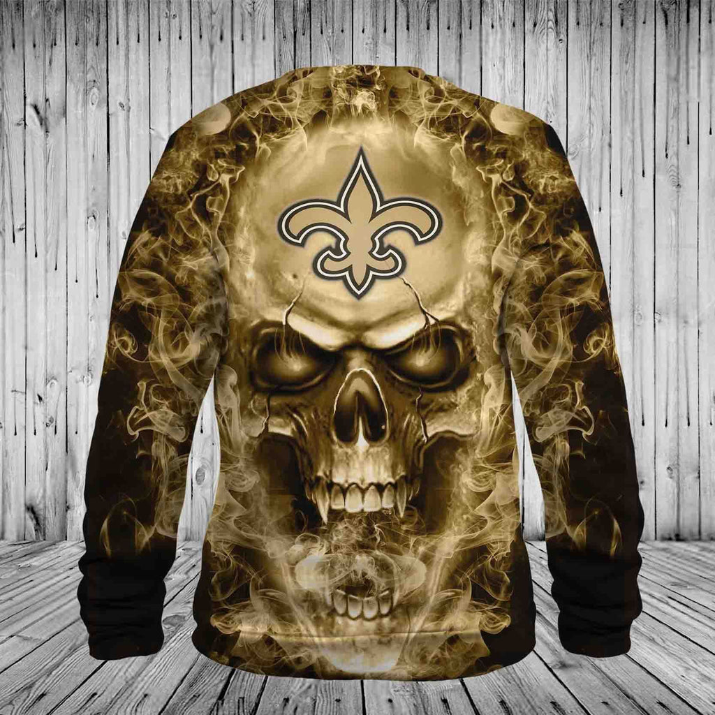 saints skull hoodie