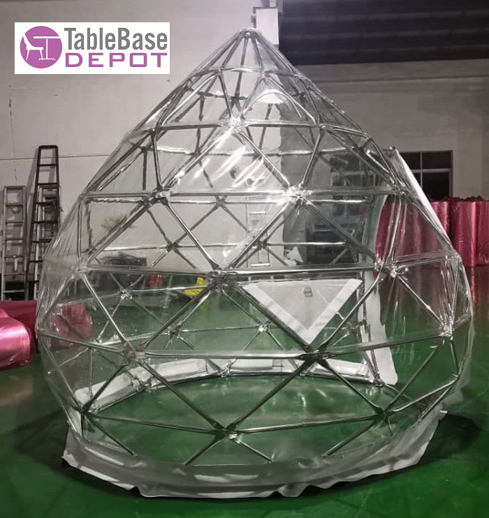 Double Helix Shape Geodesic Dining Dome Igloo Tent Stainless Steel 3M 4 Person