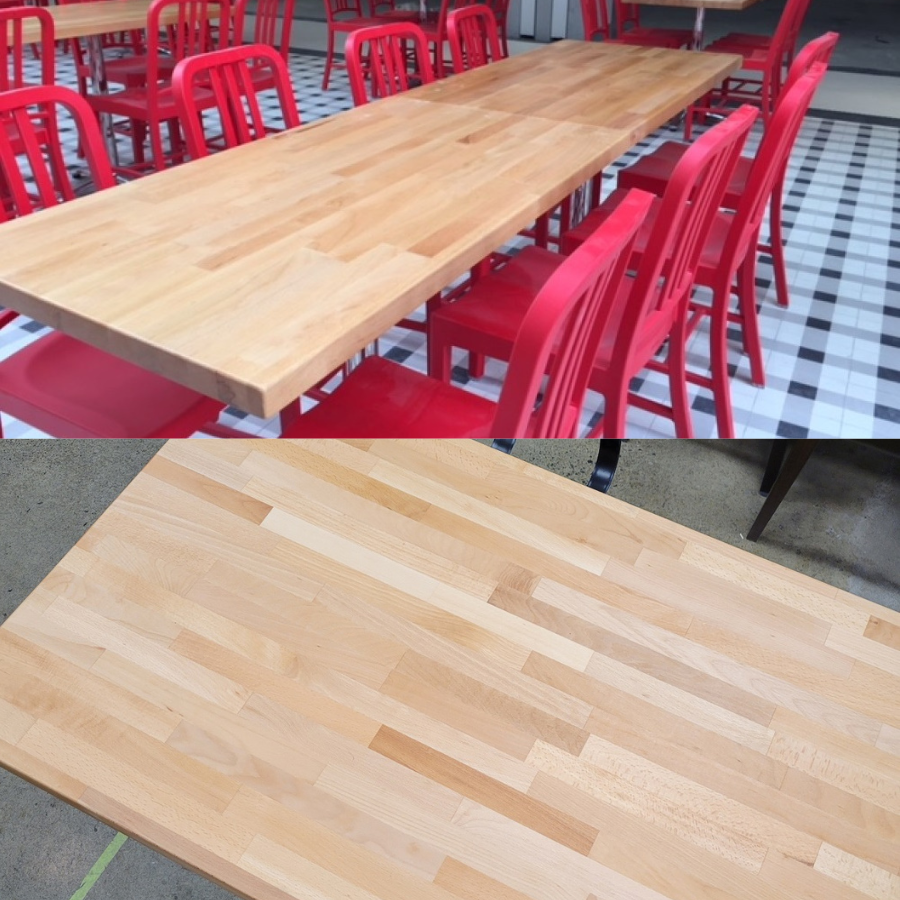 10 Plank Cherry Beech Wood Table Tops