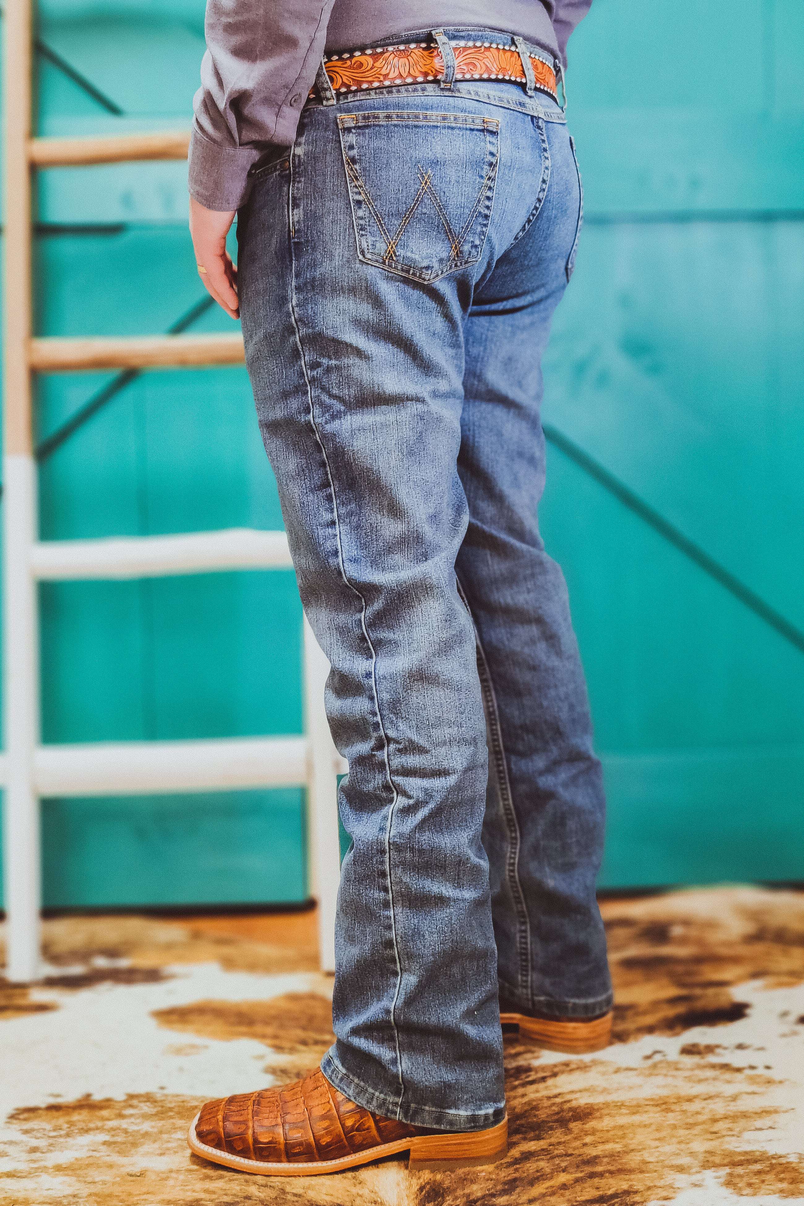 Wells Relaxed Straight Leg Jeans by Wrangler