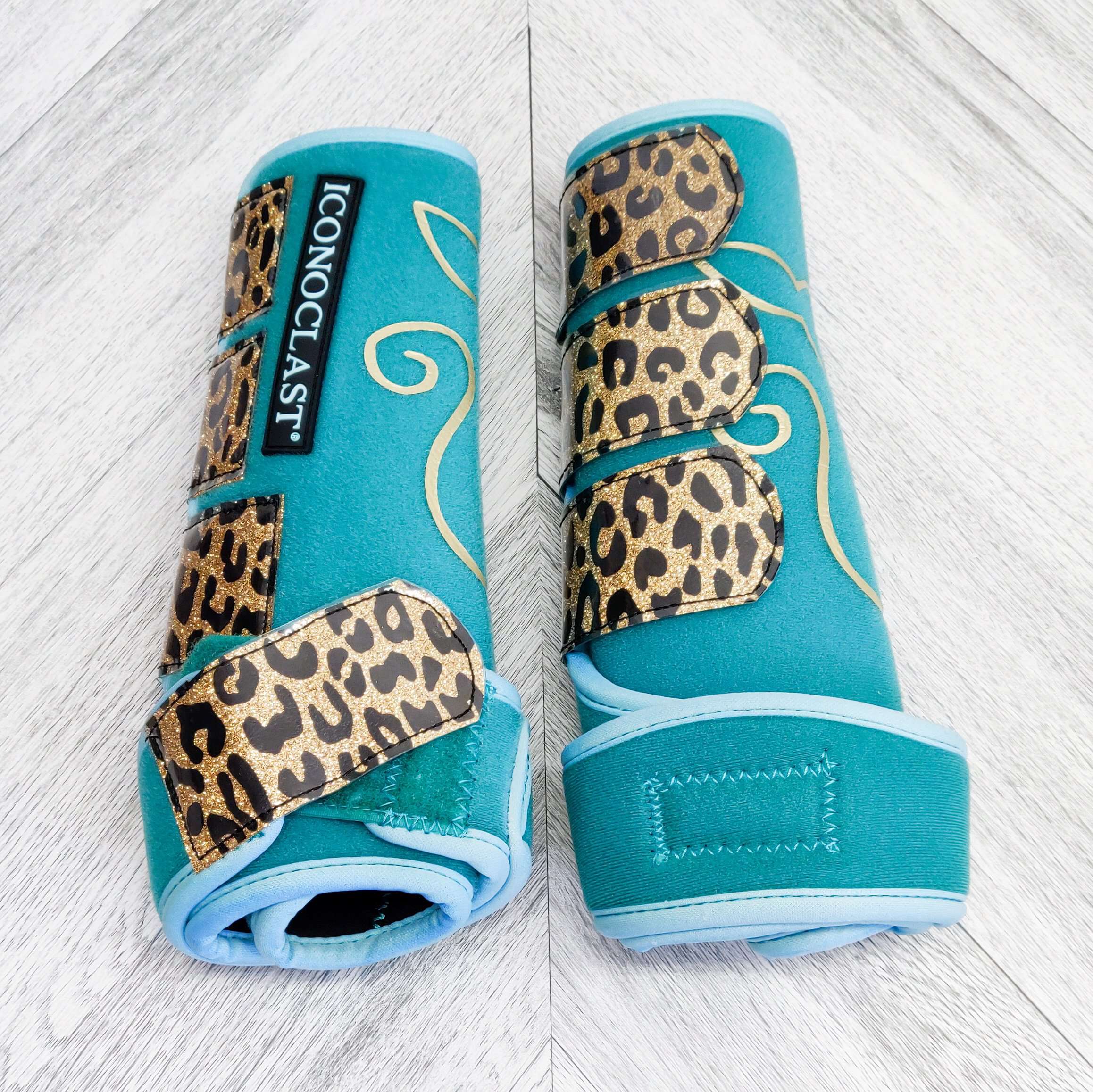 Cheetah and Turquoise Sport Boots – Top Hand Brand