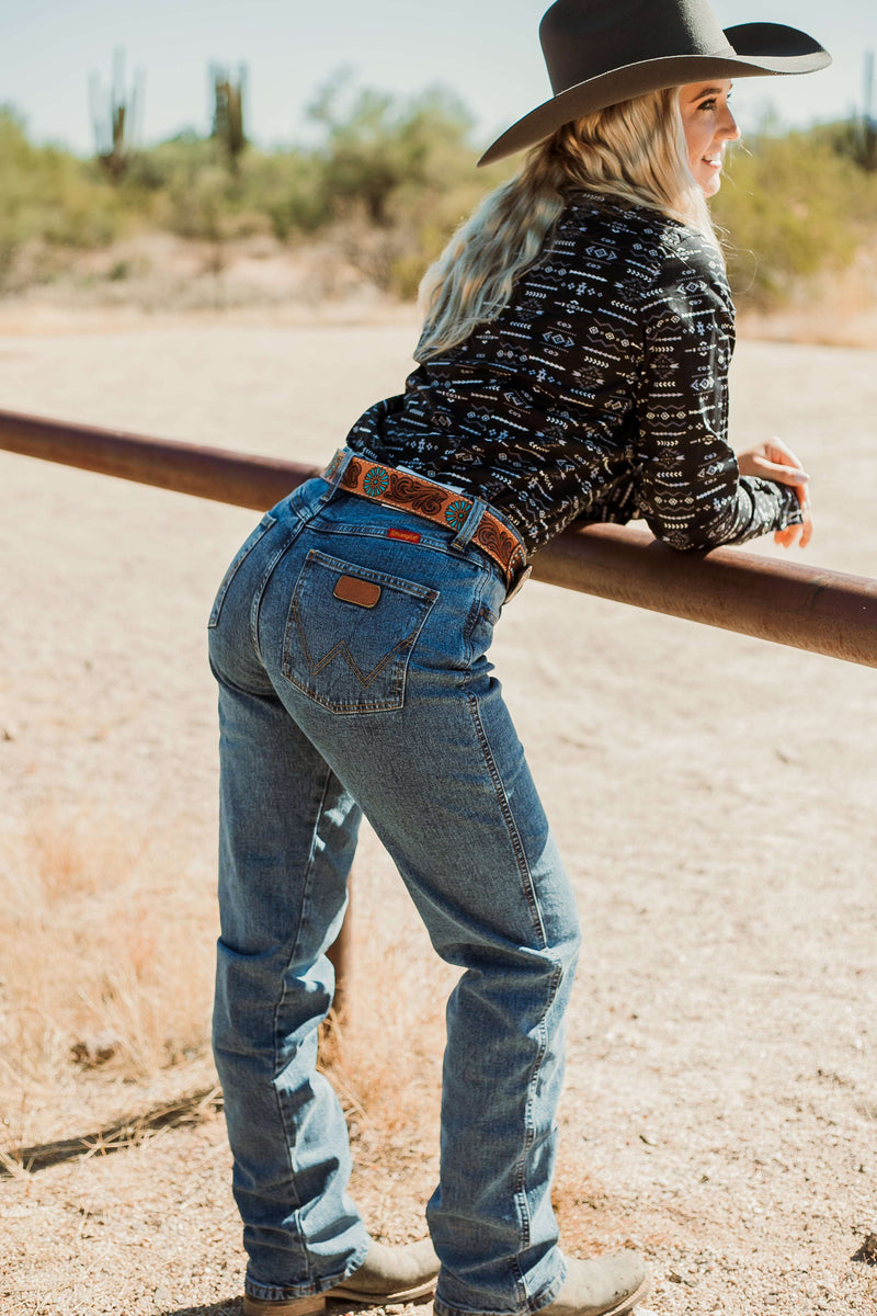The Original Cowboy Cut Bootcut Jeans by Wrangler in Stonewash