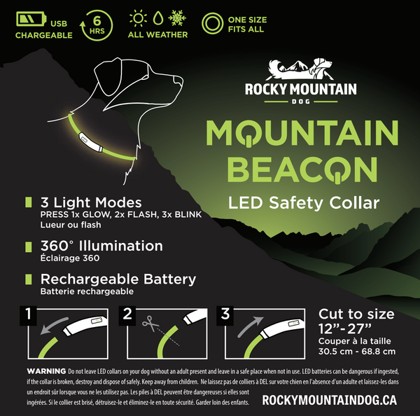 LED safety collar - Mountain Beacon