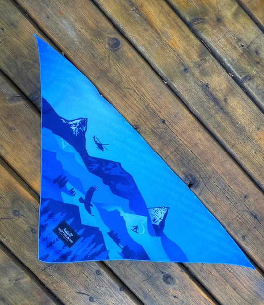 Flannel Dog Bandana, Medium (19-25) / Blue | Rocky Mountain Dog