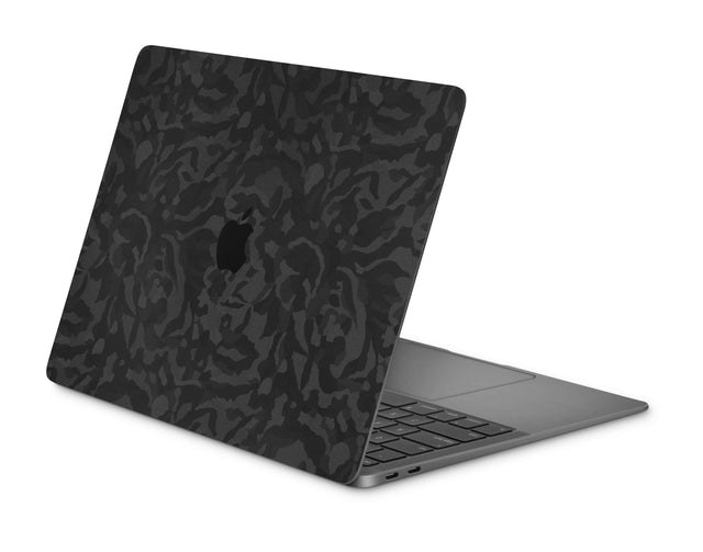MacBook Air 13" 2018 To 2019 Black Camo Skin With Logo