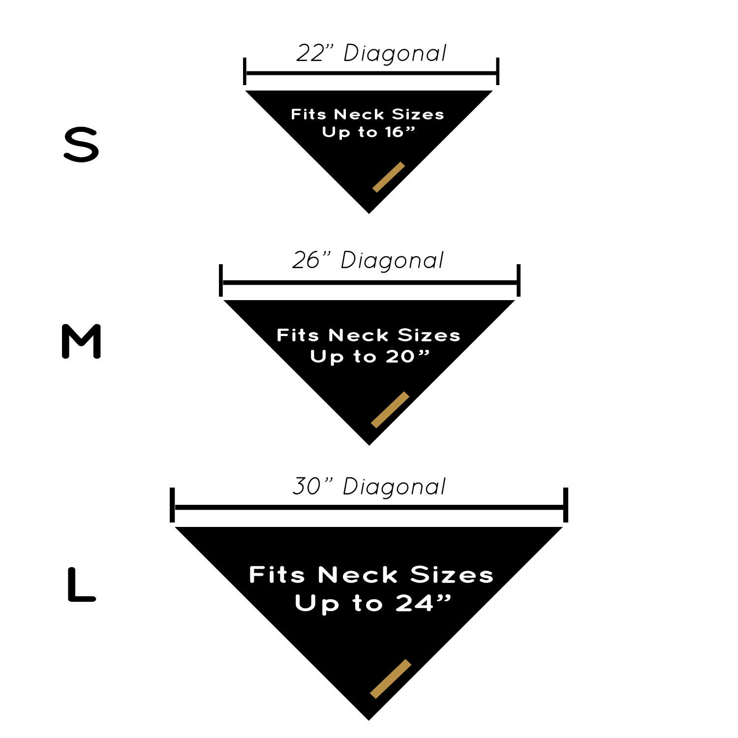 dog bandana measurements