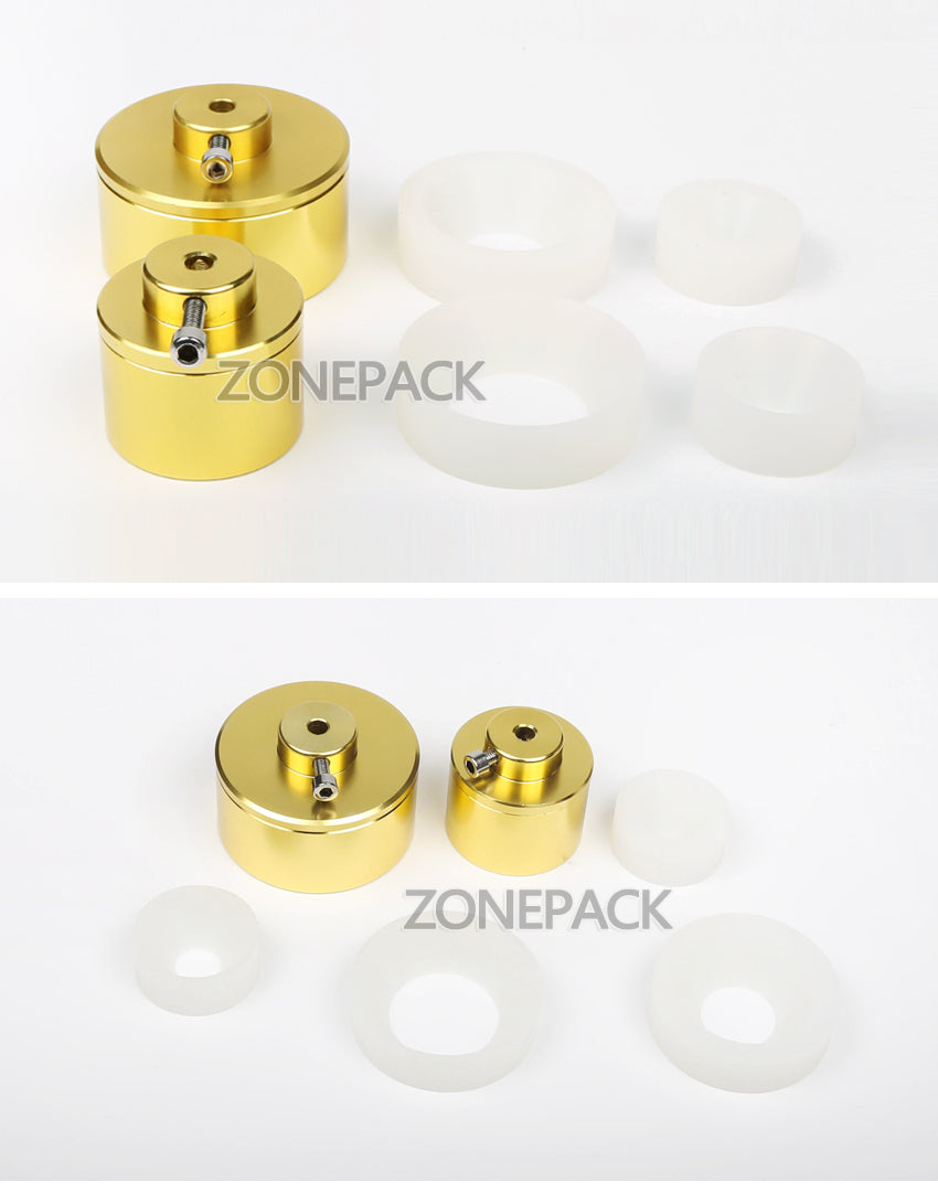 ZONESUN Capping Machine Chuck Cap for Capper 28-32mm 38mm 10- 50mm Round Plastic Bottle With Security Ring Silicone Capping