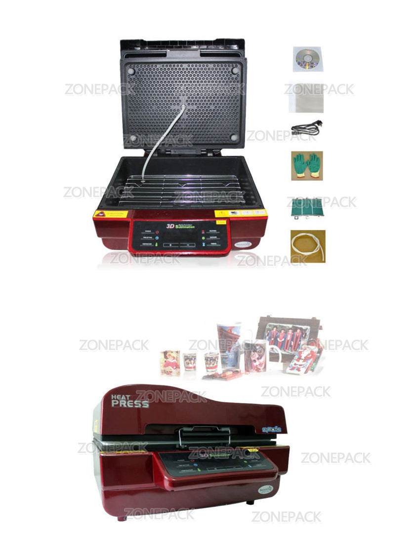 ZONEPACK Printer For Fabric Logo Printing Machine Phone Case Printing Machine with Mini Sealing Machine