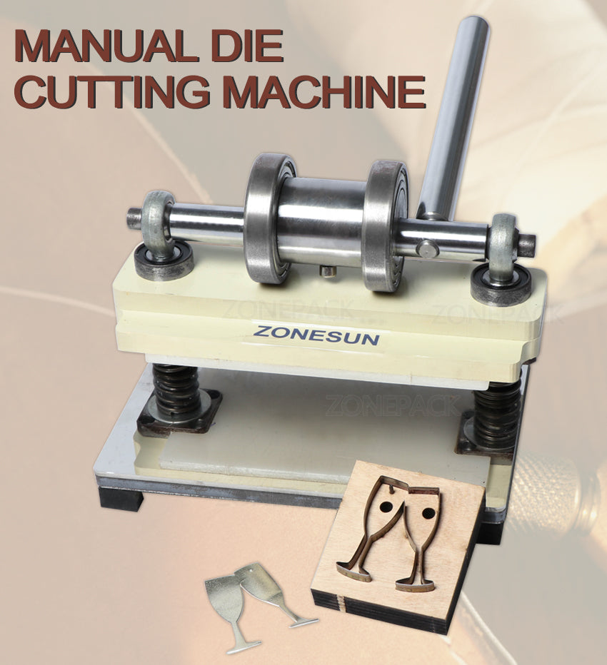 ZONEPACK Manual Leather Die Cutting Machine Handmade Earring Die Cuts Pressing Machine For Punching Clicker Die Steel Rule Die