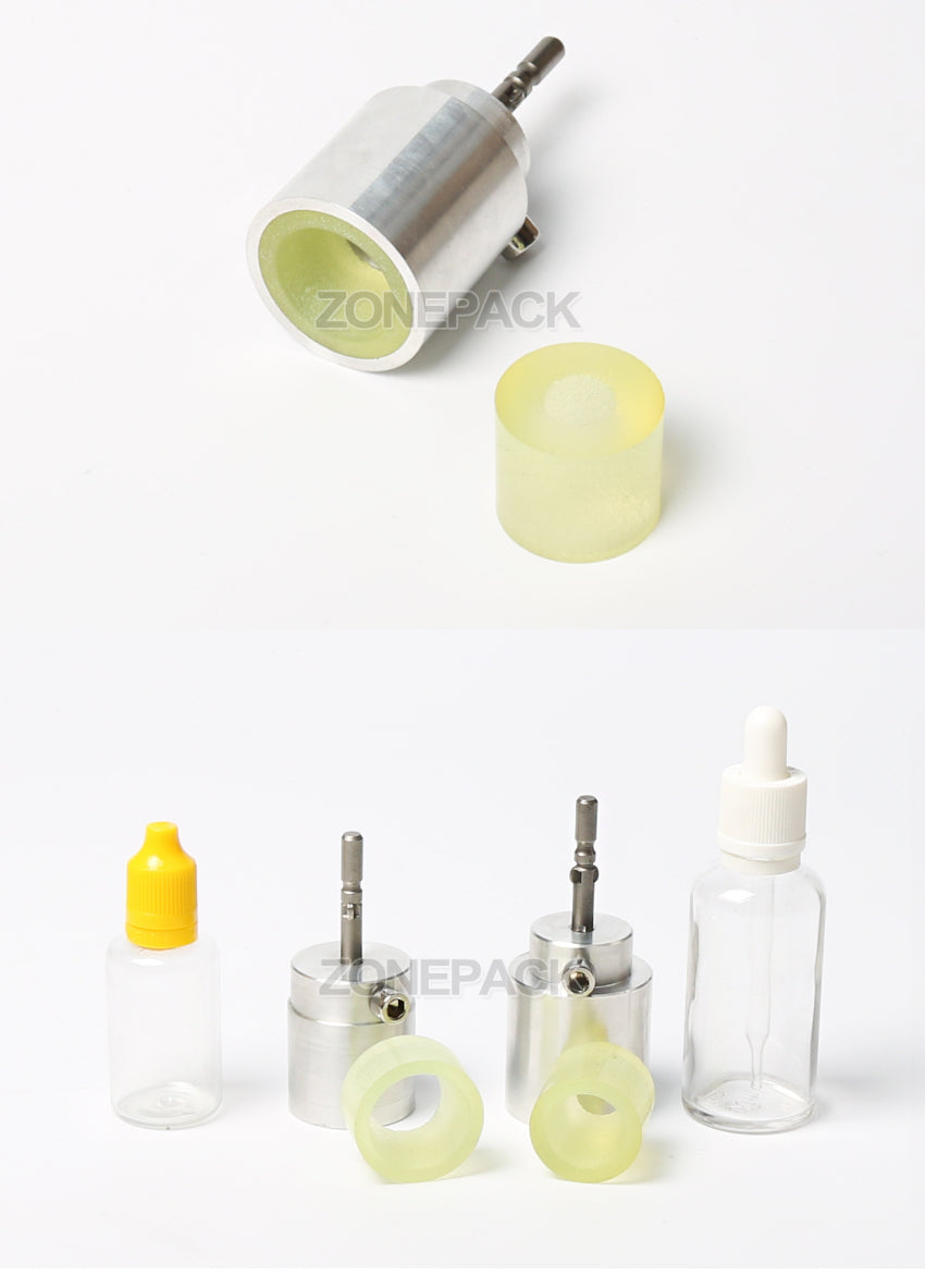 ZONEPACK Customized Chuck, E Liquid Bottle Perfume Capping Head for Hand Held Screw Capping Machine, Bottle Capping Machine, Cap Sealer