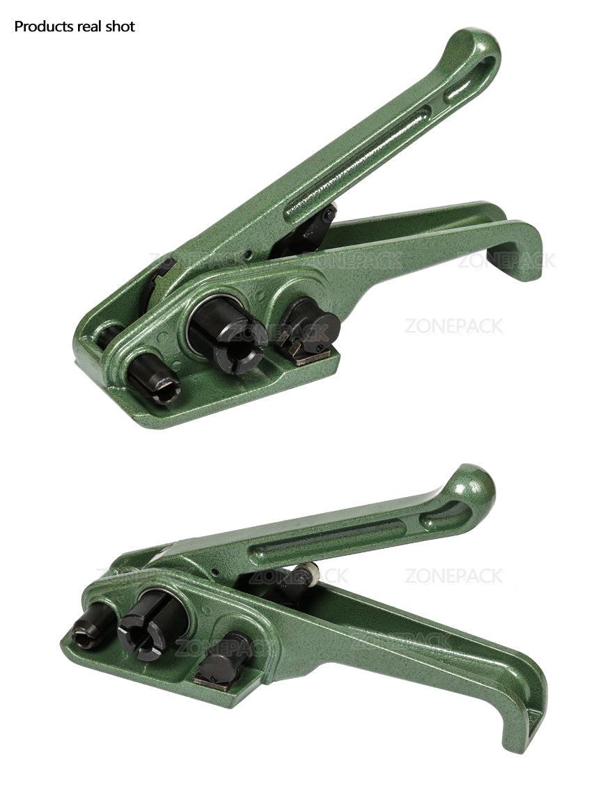 ZONEPACK Green Heavy Duty Tensioner Cutter, Cord Strapping Machine, Packing Tools for PET and PP, Strap Size: 3/8"- 3/4" Max Tension 2000N