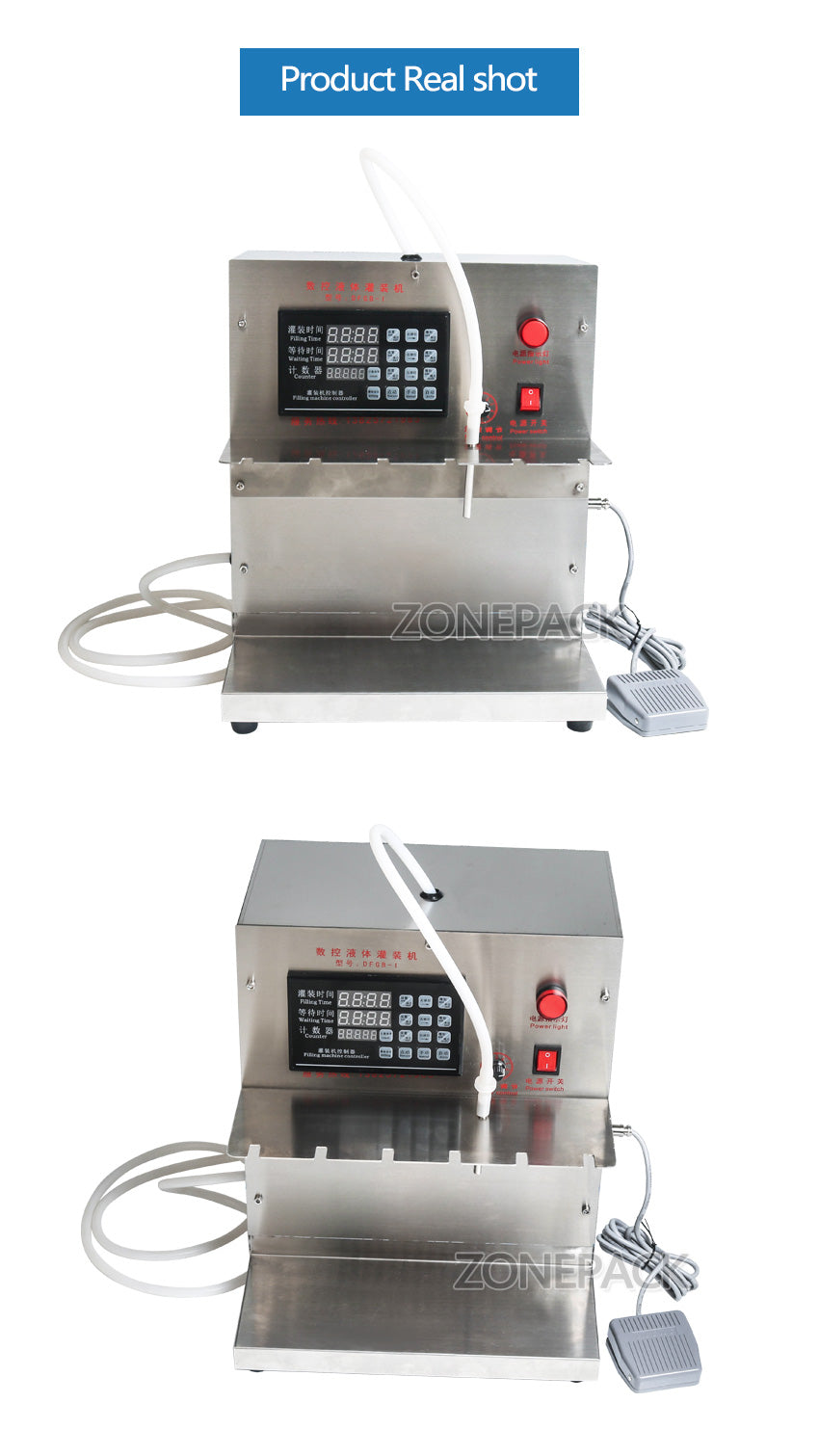 ZONEPACK DFGB Compact Precise Numerical Control Liquid Filling Machine Digital Control beverage Filling Machine