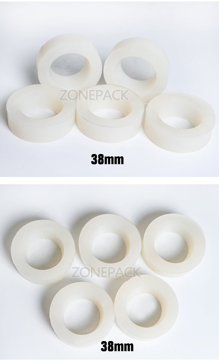 ZONEPACK  Capping Machine Chuck Rubber Mat for Capper 28-32mm 38mm Round Plastic Bottle With Security Ring Silicone Capping Chuck