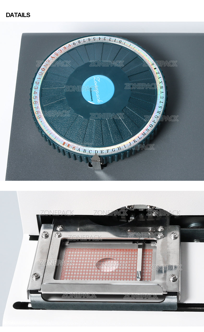 ZONESUN DIY 72 Letter Press Character PVC Card Embosser Stamping Machine