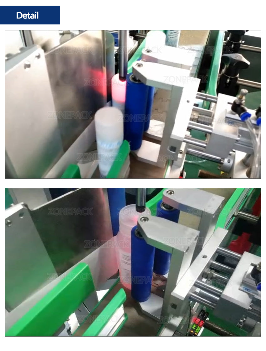 ZONEPACK XL-T822 Automatic Round Surface Labeling Machine Label Applicator Food Paint Can Bottle Vertical Rolling Sticker Labeler