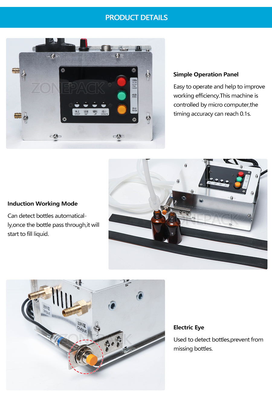 Intelligent induction liquid filling machine Small liquid high-precision heat-resistant filling machine