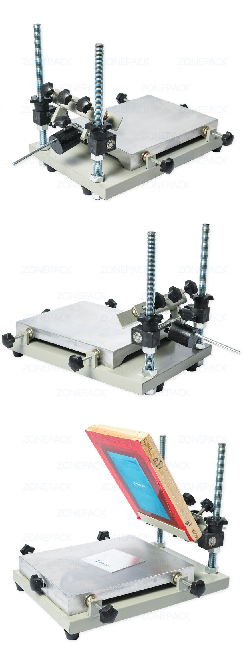 ZONEPACK High Precision Stencil Printer Silk Screen Printer SMT Solder Paste Silk Screen Printing Machine For Metal Plastic Wood