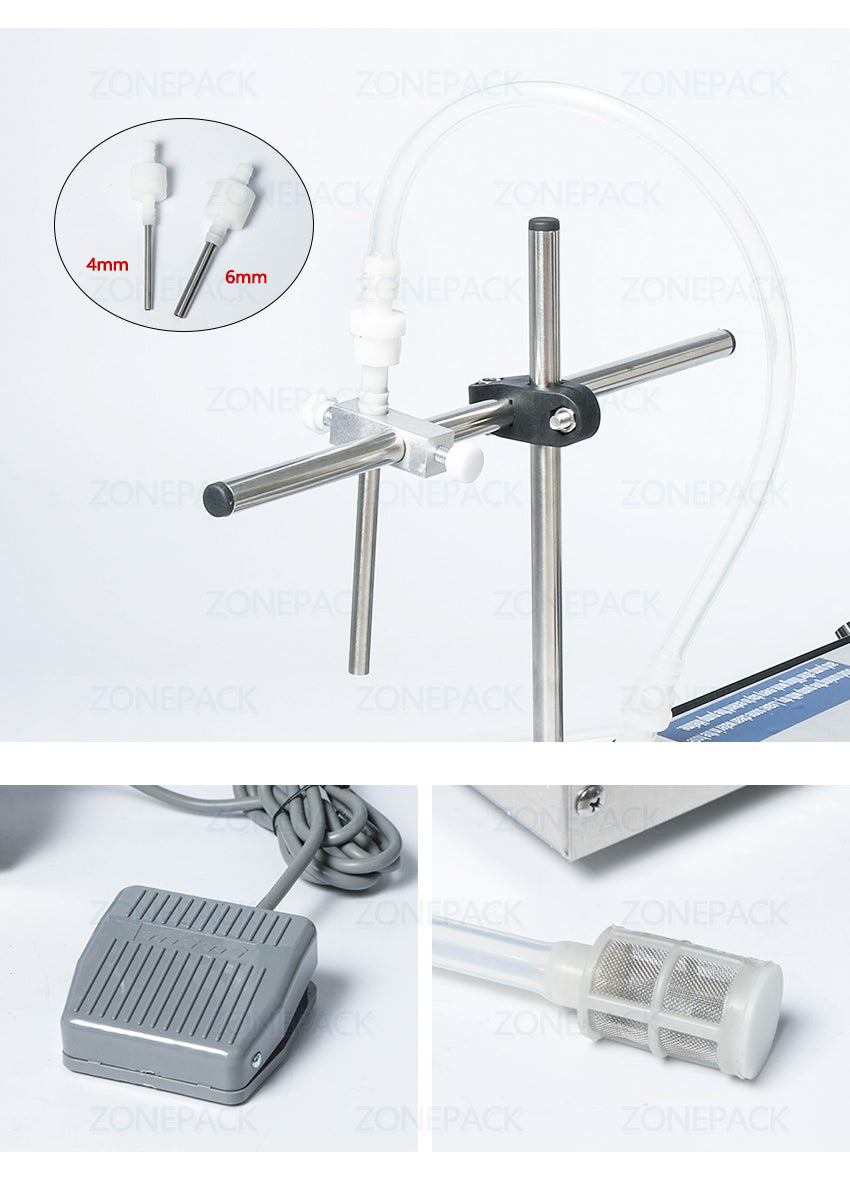 ZONEPACK Diaphragm Pump Semi-automatic Digital Control Filling machine