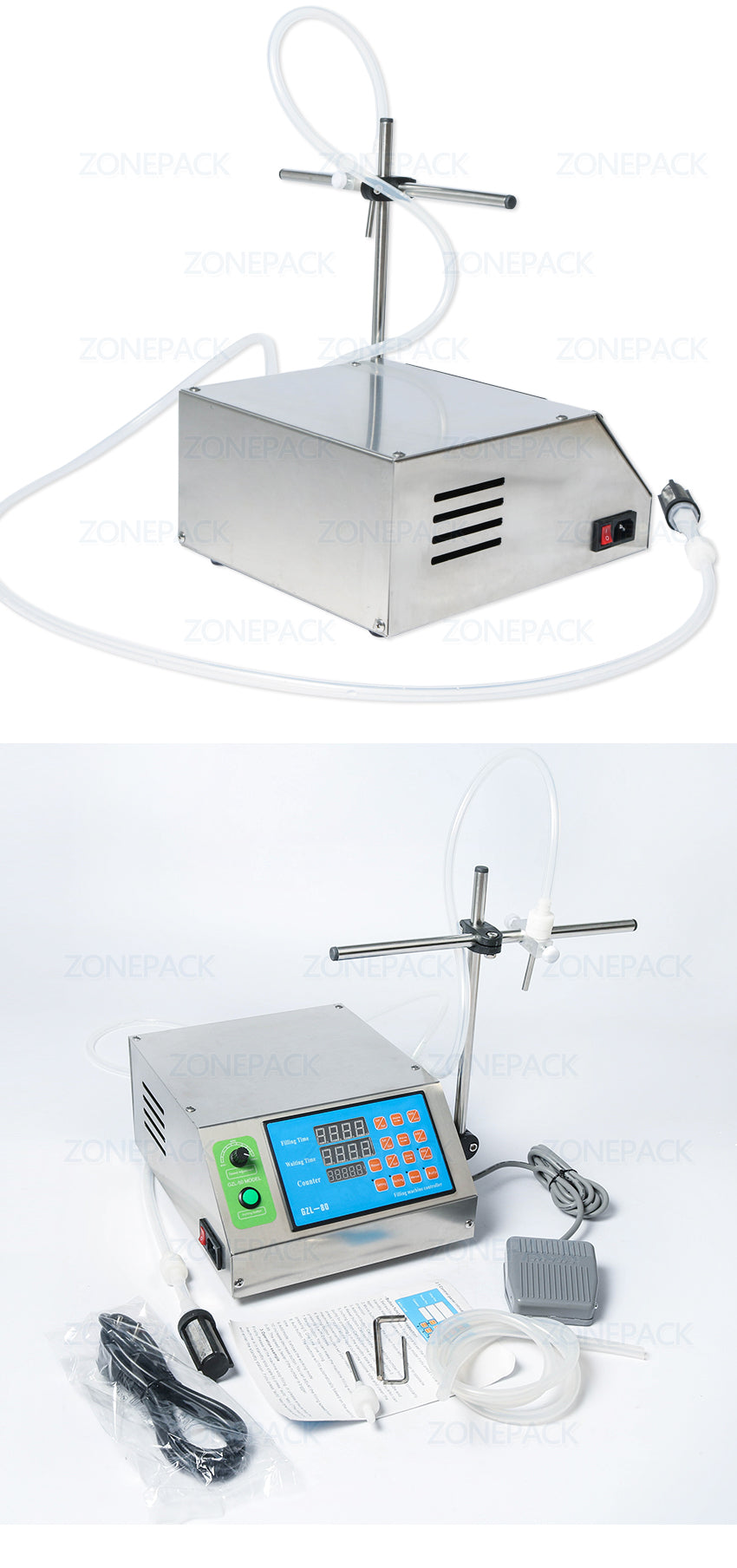 ZONESUN 0.5-650ml Peristaltic Pump Bottle Water Liquid Filling Machine