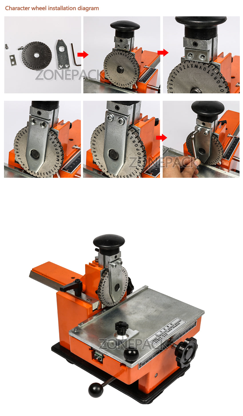 VEVOR Embosser Stamping Machine Semi-Auto Sheet 4mm Metal Marking Machine for Dog Tag XXBZDMPYZJ0000001V0