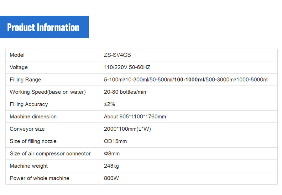 ZONESUN ZS-SV4GB Whipped Cream Ketchup Bottle Chili Sauce Shampoo Jam Honey Servo Filling Machine