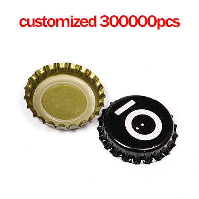 ZONEPACK 100pcs/lot Custom Logo Assorted Colors Beer Bottle Cap Beer Lid for DIY Homebrew Beer Tool Gold Black Silver Free shipping